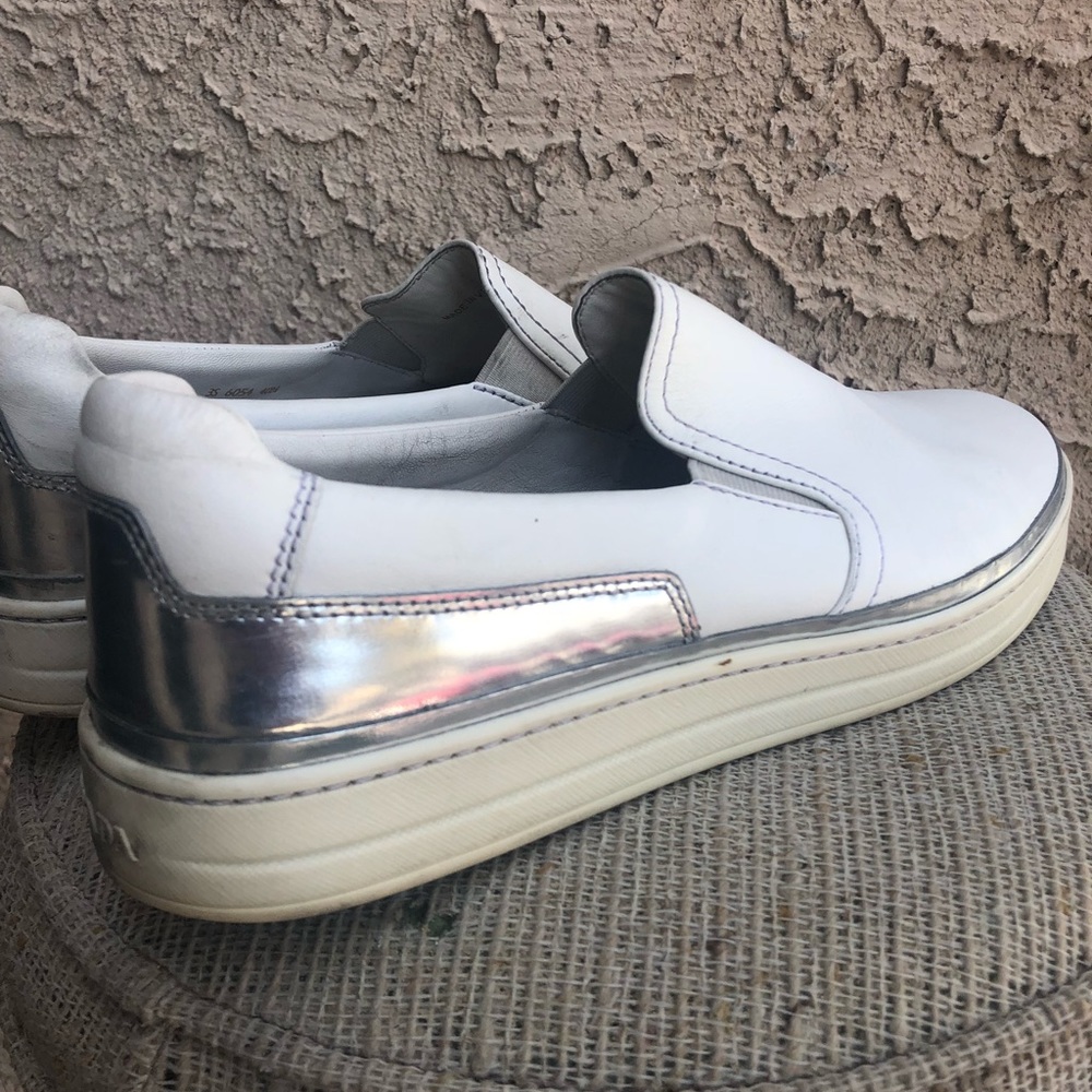Prada white leather sneakers
